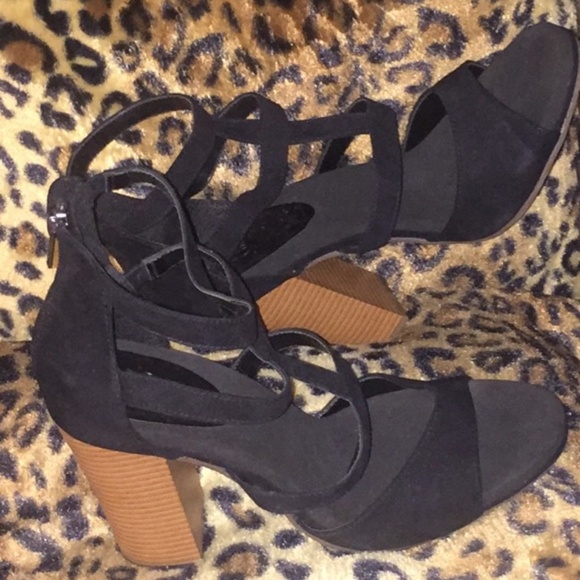 Route 66 Black Chunky High Heels NWOT - Picture 5 of 5